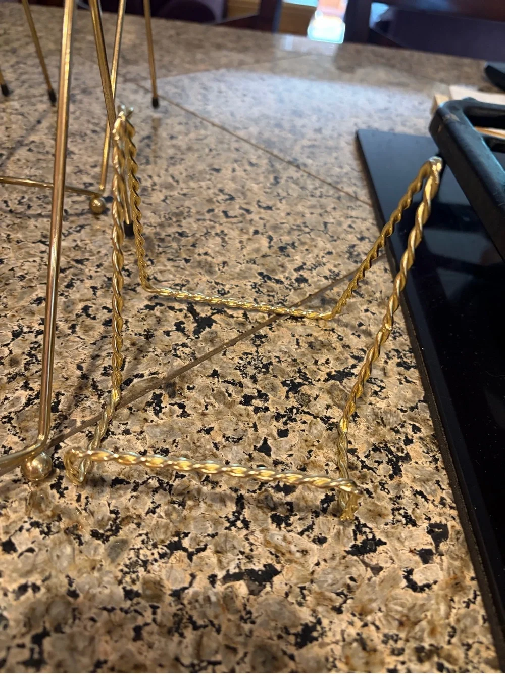 Gold Tone Vintage Footed Easels for Plates Lot of 10!